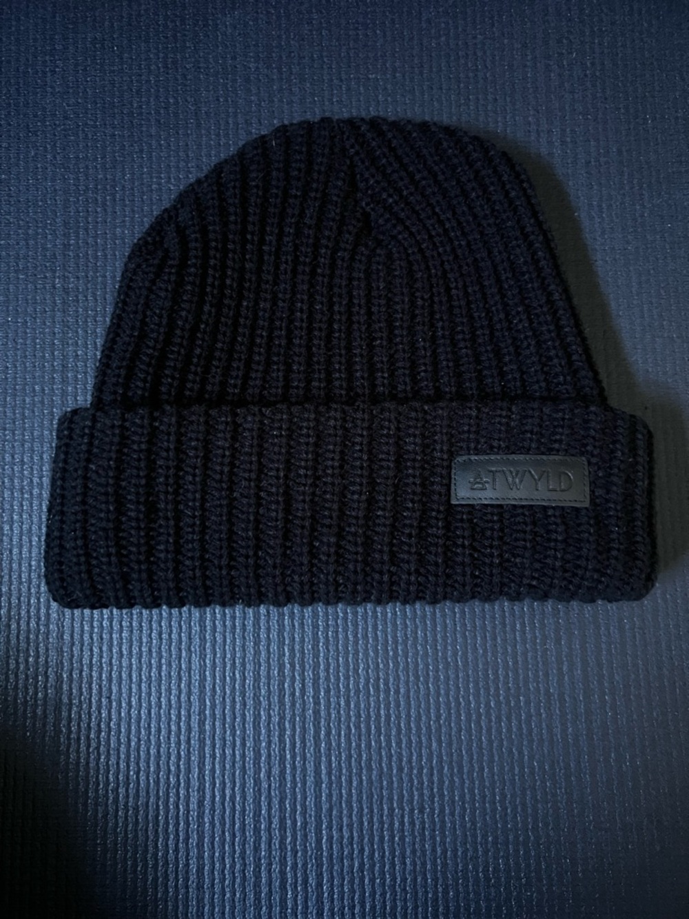 Atwyld Black Leather Patch Beanie